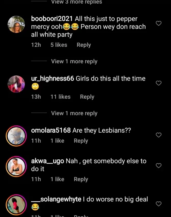 Viral video of BBNaija's Angel and Venita kissing each other causes stir