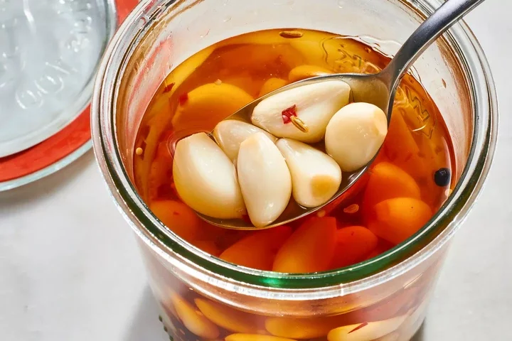 a recipe photo of the Pickled Garlic Cloves 