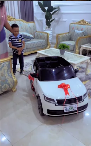 Yul Edochie and Judy Austin's son gifted Range Rover, days after May Edochie acquired one