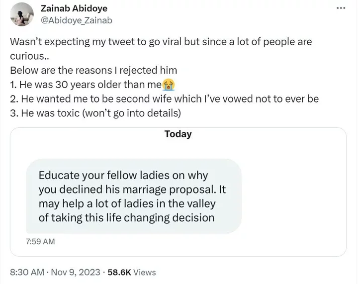 'He sent me a wedding video of him and his small wife today at 6am' - Nigerian lady narrates what a man she refused to marry did to her