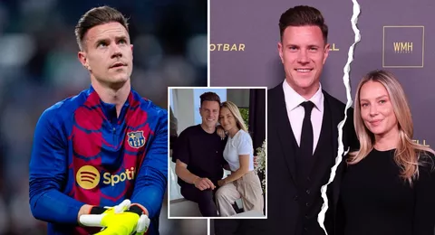 It's over - Barcelona goalkeeper Marc-Andre Ter Stegen announces end of 7-year marriage to Daniela Jehle