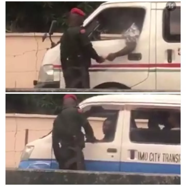 Officer caught on tape extorting money from motorists in Owerri has been recommended for rank demotion - Imo police command