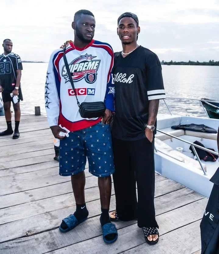 Photos: Osimhen on a Boat Cruise with Teammates, Obi Cubana, Igwe 2Pac After Fallout with Finidi