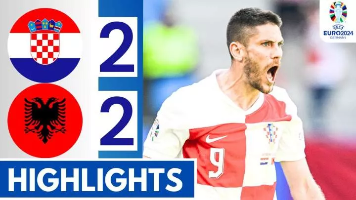 Croatia 2 - 2 Albania (Jun-19-2024) Euro 2024 Highlights