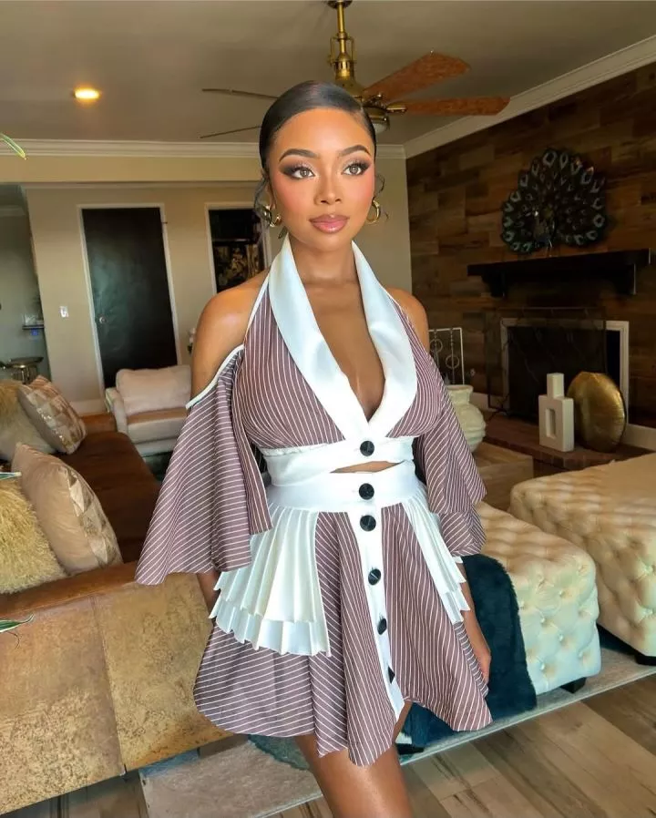 Actress Skai Jackson shows off post-baby body weeks after giving birth