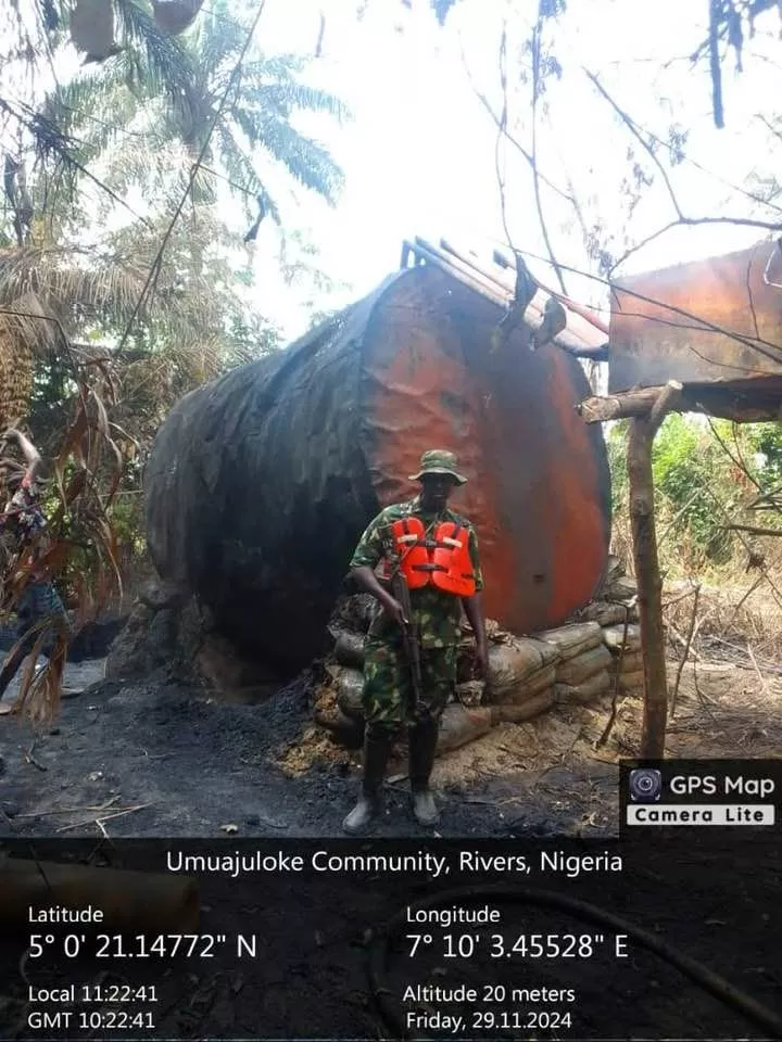 Troops deactivate 56 illegal oil bunkering sanctuaries and recover 1.2 million litres of stolen crude in Niger Delta