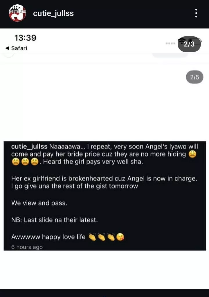 Angel Smith reportedly in a relationship with lesbian partner