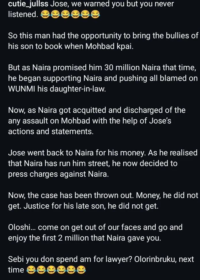 Mohbad's father reportedly files lawsuit against Naira Marley over reneged promise