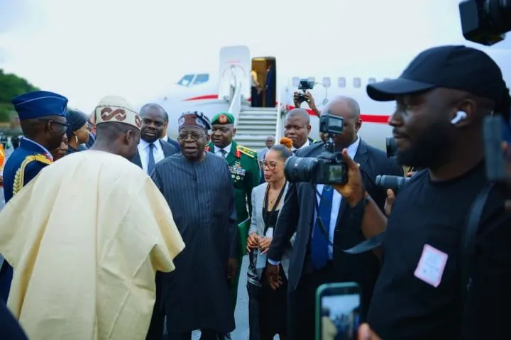 Tinubu Arrives In Saint Lucia For State Visit (Photos)