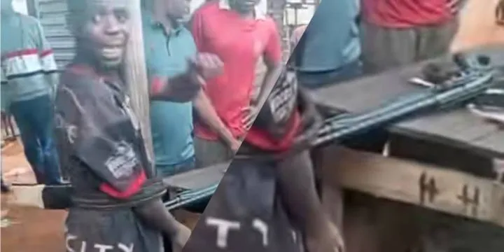 Iron scavenger caught with pump-action rifle in Auchi, Edo State Iron scavenger caught with pump-action rifle in Auchi, Edo State