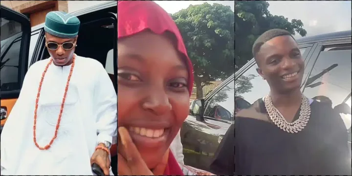 "I see wetin una dey use millions of naira see" - Lady overjoyed after closeup video with Wizkid in Ijebu Ode