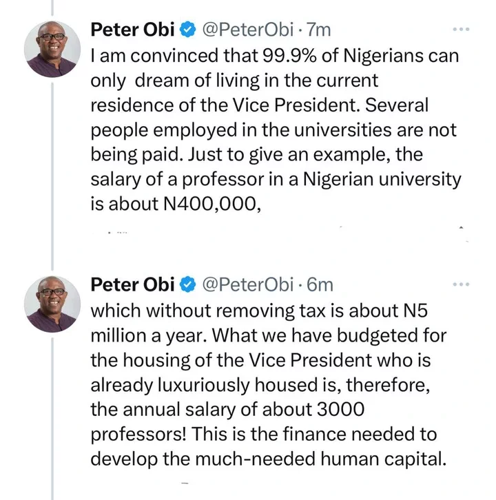 What is exactly wrong with us as a country? - Peter Obi condemns some expenditures in the N27.5 trn 2024 budget