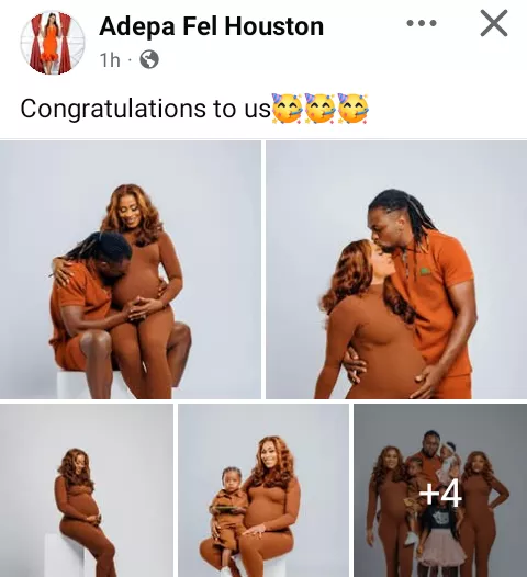 Pregnant Ghanaian woman shares maternity photos with her co-wife and their husband