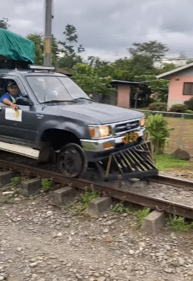 'What if train is coming? - Video of Hilux van running on train tracks stuns many