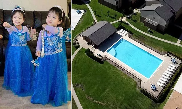 Twin sisters aged three both drown in apartment complex pool in Texas