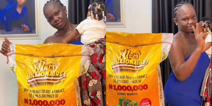 Lady organizes photoshoot with bag of rice due to high cost