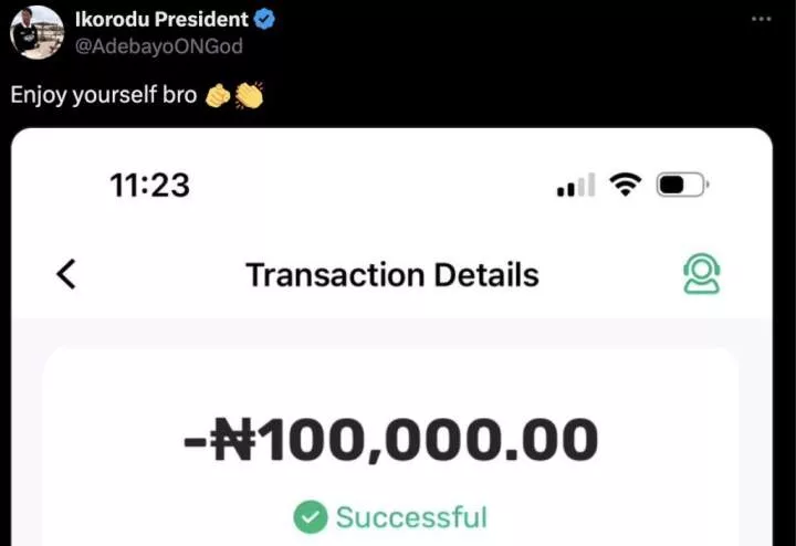 Student receives over N2M after being humiliated over N100K giveaway