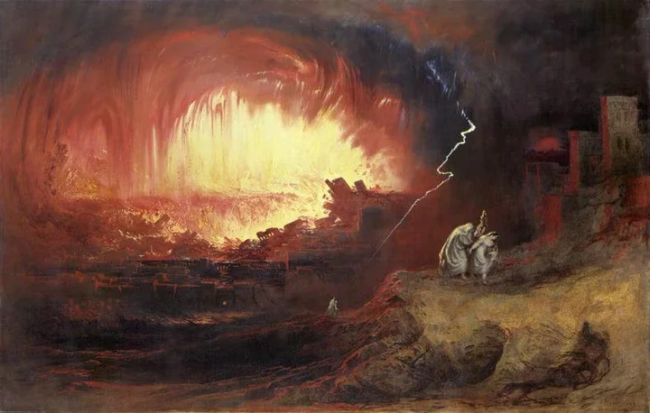 A painting associated with the destruction of Sodom and Gomorrah