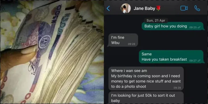 Lady blasts man for failing to give her 'just N50K' for birthday photoshoot
