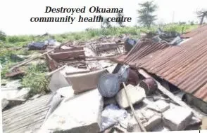 Okuama-Ewu returnee villagers collapse, fall sick on sighting destroyed homes