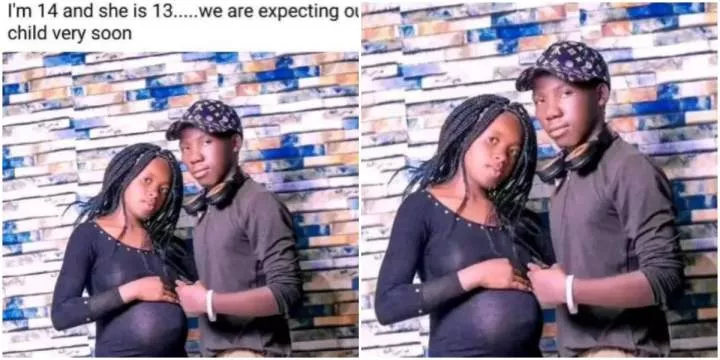 Photo of 14-year-old boy and 13-year-old girlfriend expecting their first child causes buzz online