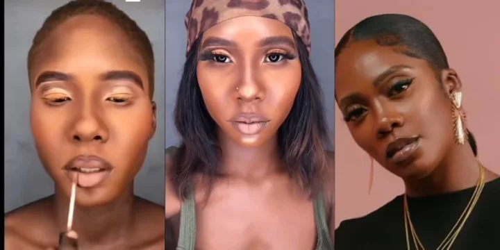 "This one na Aba Tiwa Savage" - Reactions as makeup artist tries to recreate the musician's look