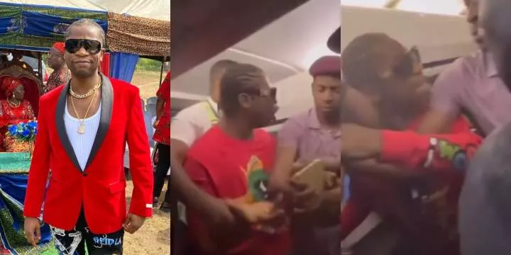 Speed Darlington spotted brawling father and son on a flight