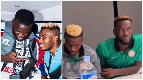 Victor Osimhen dubs Super Eagles teammate Boniface with new nickname after watching his video Victor Osimhen dubs Super Eagles teammate Boniface with new nickname after watching his video