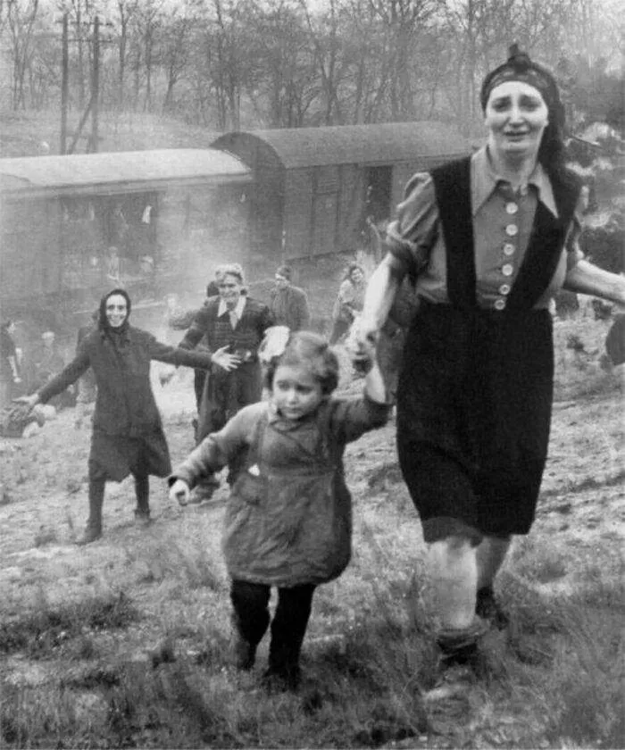 Jewish Prisoners After Being Liberated From A Death Train, 1945 