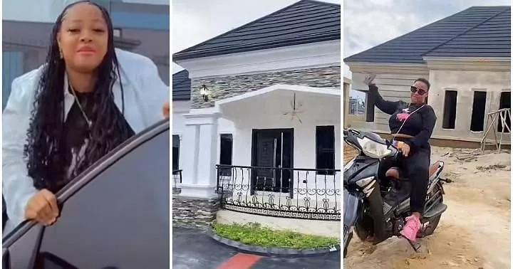 Rich Nigerian lady builds ex-boyfriend's dream house for herself to make him regret breaking up with her