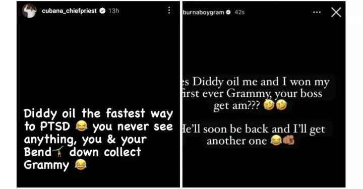 Drama as Burna Boy shades Davido over Grammy win