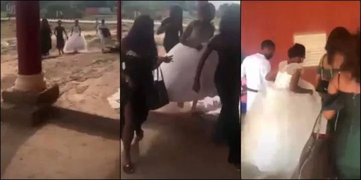 Bride arrives school on wedding day with bridesmaids to write her exams, video causes buzz