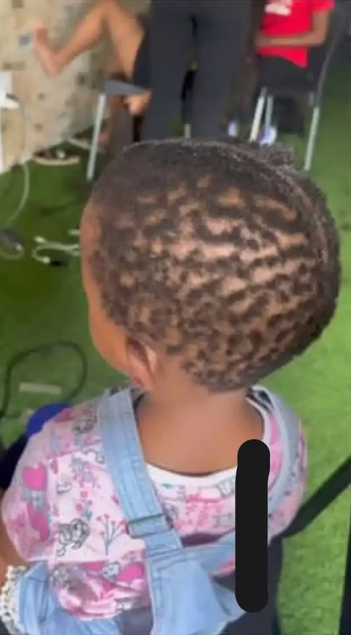 Hairdresser praised as she transforms little girl with sprouting hair