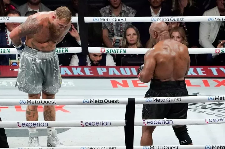 Jake Paul bowed in respect to the boxing legend at the end of their bout (TIMOTHY A. CLARY/AFP via Getty Images)