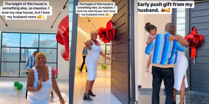 Angela Nwosu receives mansion from her husband as a push gift