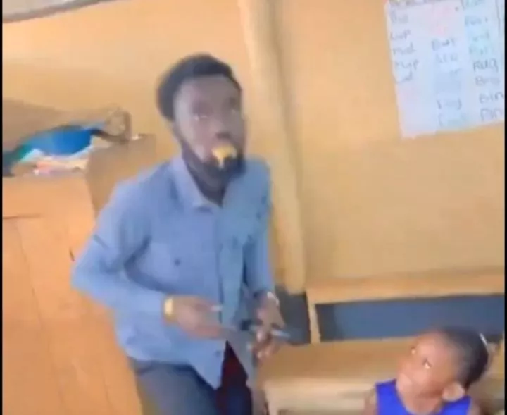 Viral footage shows teacher eating student's food in classroom