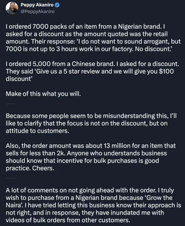 Nigerian vendor loses N26m sales over attitude to buyer who asked for discount