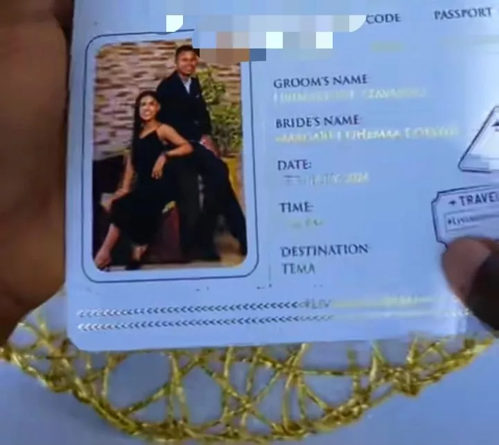 Couple's unique passport-inspired wedding invitation card hits the internet, blows people away