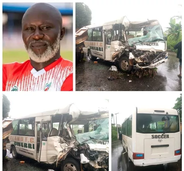 Former Heartland coach Christian Obi, 57, d!es in accident after team bus collided with tipper