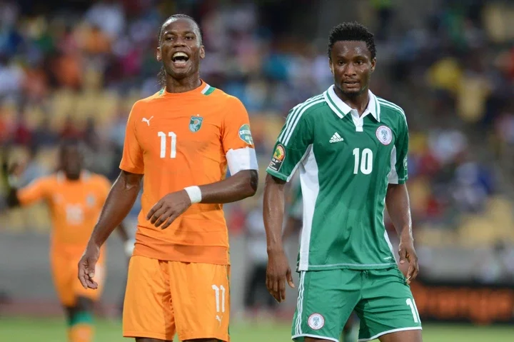 Didier Drogba and John Obi Mikel 