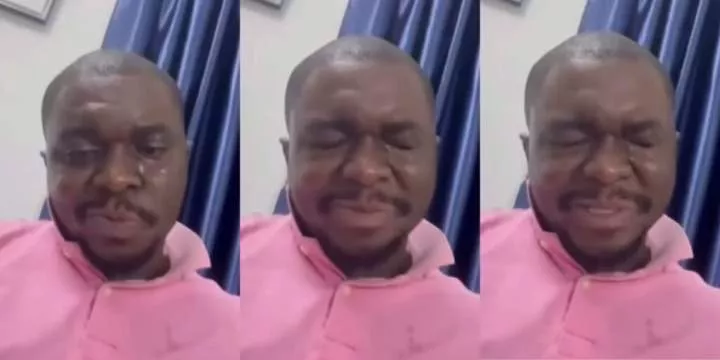 Man breaks down in tears as lady he allegedly trained through university marries another guy