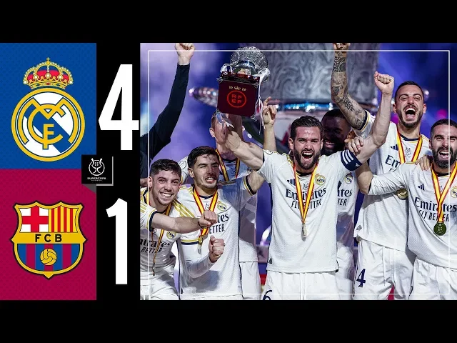 Real Madrid 4 - 1 Barcelona (Jan-14-2024) Super Cup Highlights