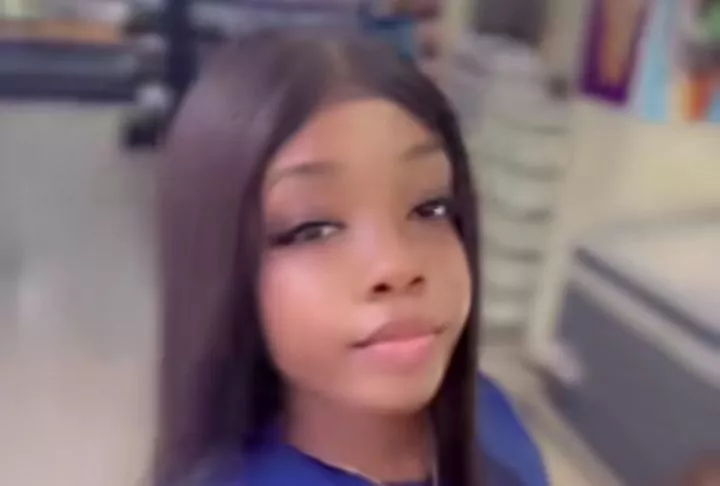 Lady accidentally breaks bottles of drinks while taking pictures at supermarket