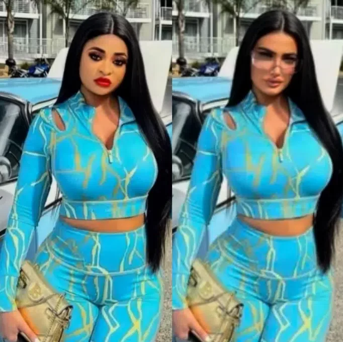 Nigerian actress dragged heavily online for photoshopping Iraqi influencer's body into her birthday pics