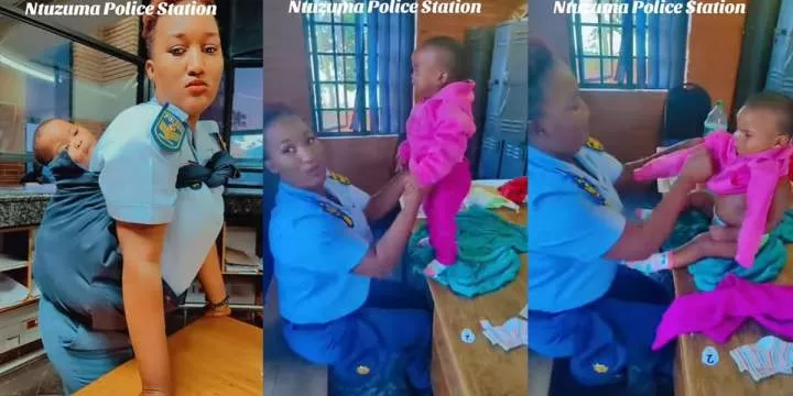 Heroic officer steps in as desperate mother pretends to use toilet, abandons baby at police station