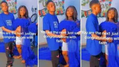 Nigerian man's attitude during pregnant lover's maternity shoot sparks reactions