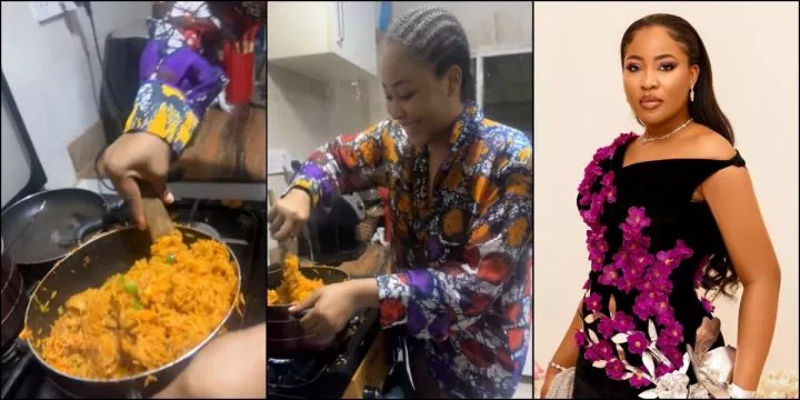 Erica Nlewedim shows off her cooking skills, fans react