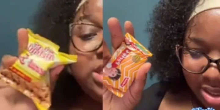 Abroad based Nigerian lady laments sizes of Nigerian snacks