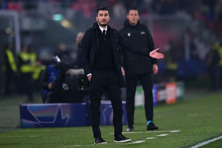 Nuri Sahin head coach of Borussia Dortmund during the UEFA Champions League 2024/25 League Phase MD7 match between Bologna FC 1909 and Borussia Dor...