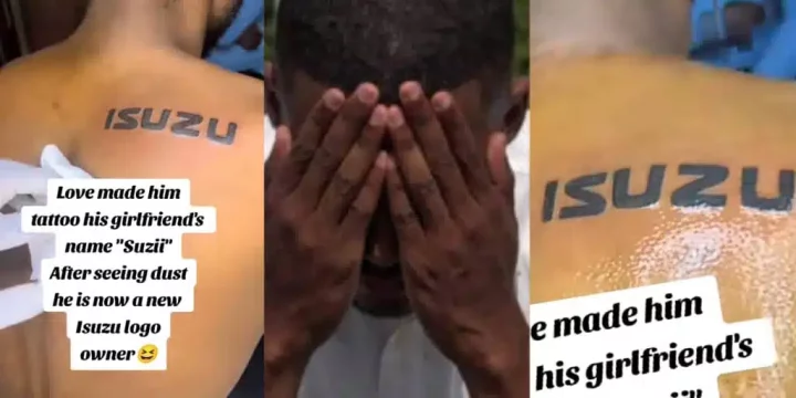 Man changes permanent tattoo of his ex-girlfriend's name, 'Suzii,' to 'Izuzu' following messy breakup